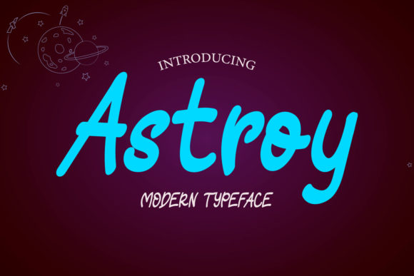 Astroy: A Sweet Handwritten Font
