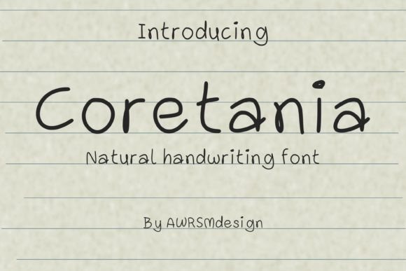 Coretania: A Fresh Handwritten Typeface