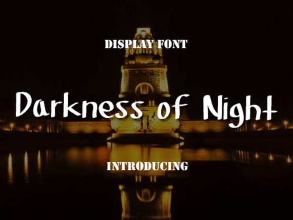 Darkness of Night Font for Creative Projects