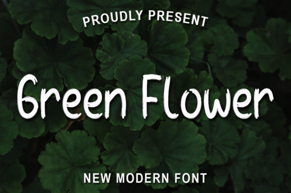 Green Flower Font: A Handwritten Touch for Designers