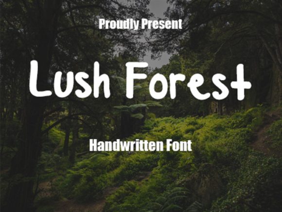Lush Forest: A Handwritten Font for Creative Projects