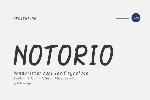 Notorio: A Handwritten Font for Editorial Magic