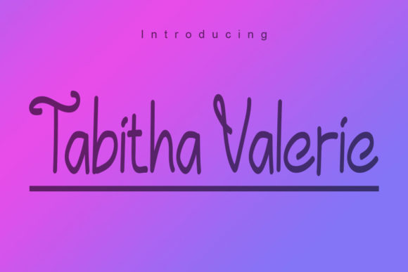 Tabitha Valerie Font for Editorial Design
