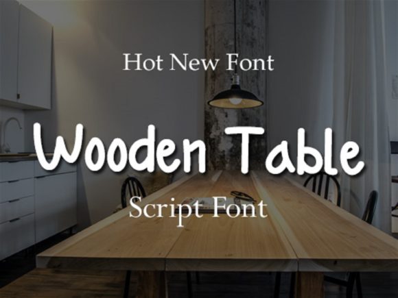 WoodenTable Font: Natural Handwritten Style